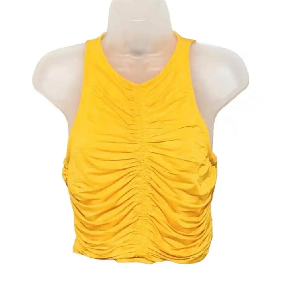 3/$25 house of harlow 1960 bold vibrant boho ruched hippie retro top